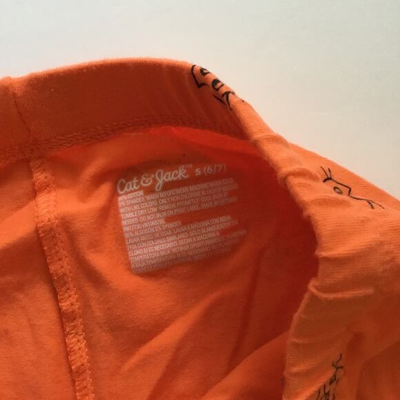 Cat & Jack orange cat leggings - Picture 3 of 4